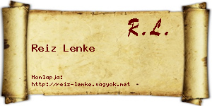 Reiz Lenke névjegykártya